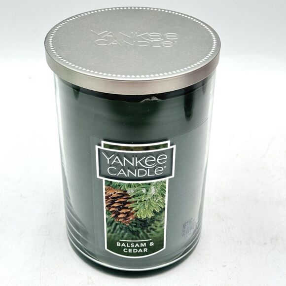 Yankee Candle Balsam & Cedar 2 Wick Candle 22 oz. New with Lid - Picture 1 of 4